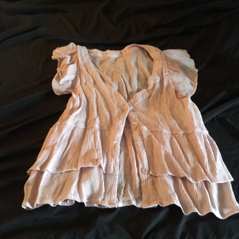 Baby doll button front top